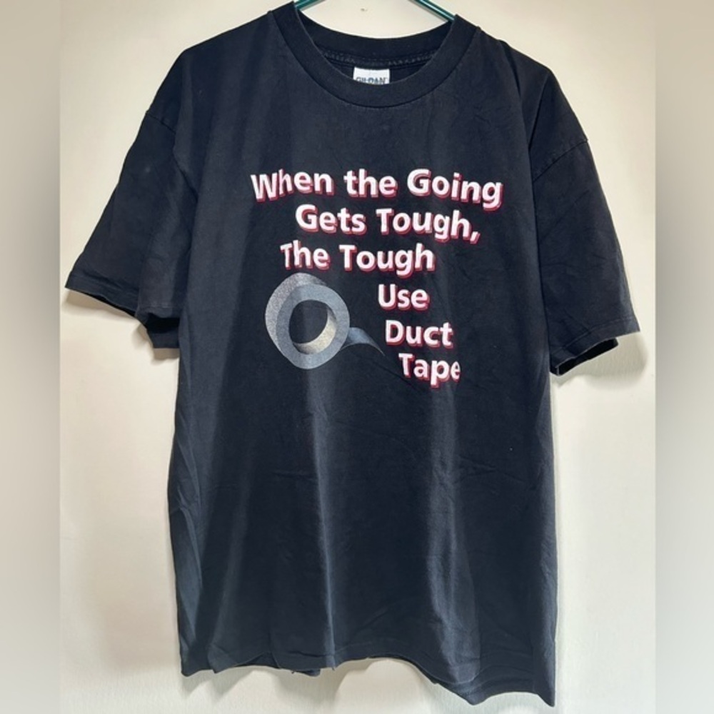 Vintage Funny Duct Tape Dad Graphic Tee XL